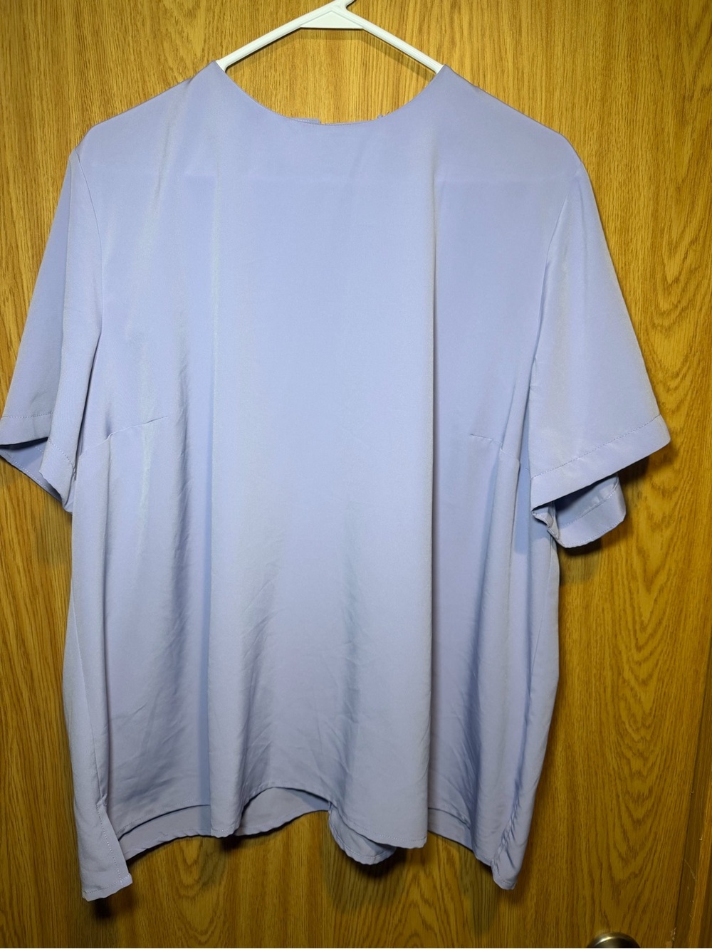 Maggie Barnes Women’s Lavender/Purple Ribbed Short Sleeve Blouse Size 2X